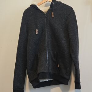 Buffalo David Bitton Black Sherpa-Lined Jacket